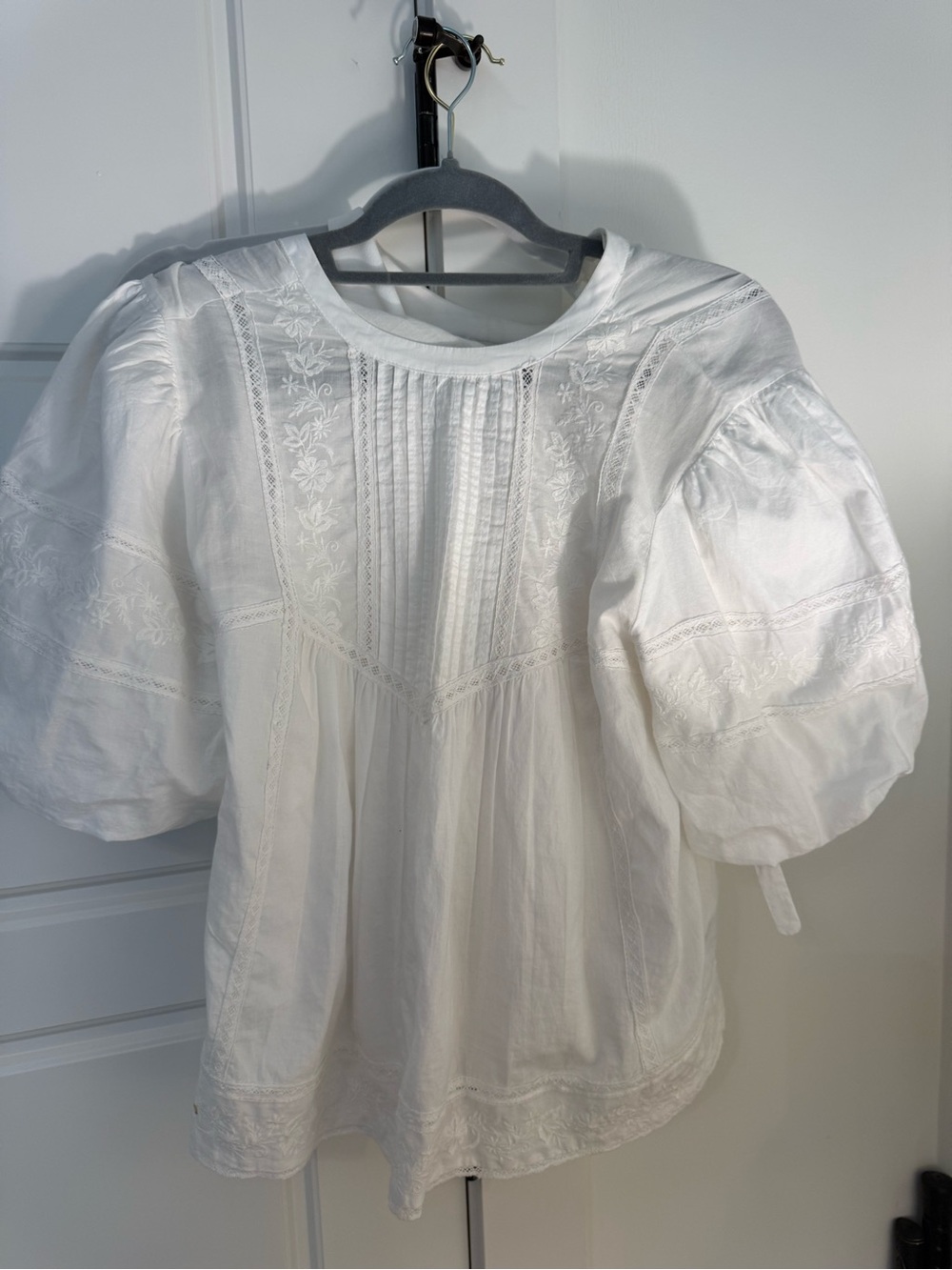 ZARA ZW COLLECTION EMBROIDERED ROMANTIC BLOUSE